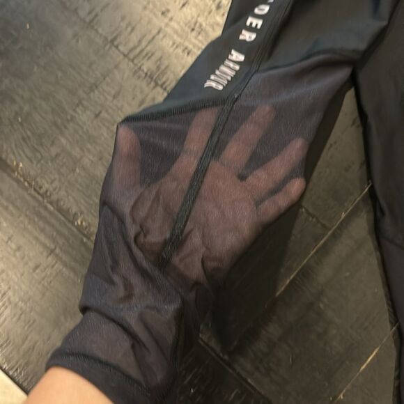 Under Armour Black Compression Bottom Sheer Size Small Athletic Gym Leggings - Picture 7 of 10